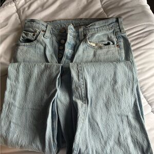 Levi's 501 Light Wash Straight Leg Jeans